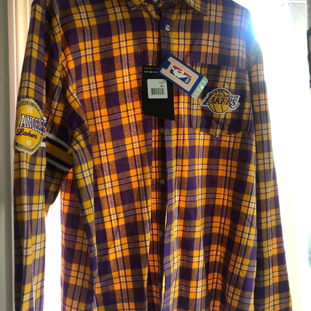 Laker flannel size XL. Brand new with tags